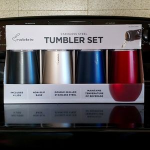 Stainless steel tumbler set